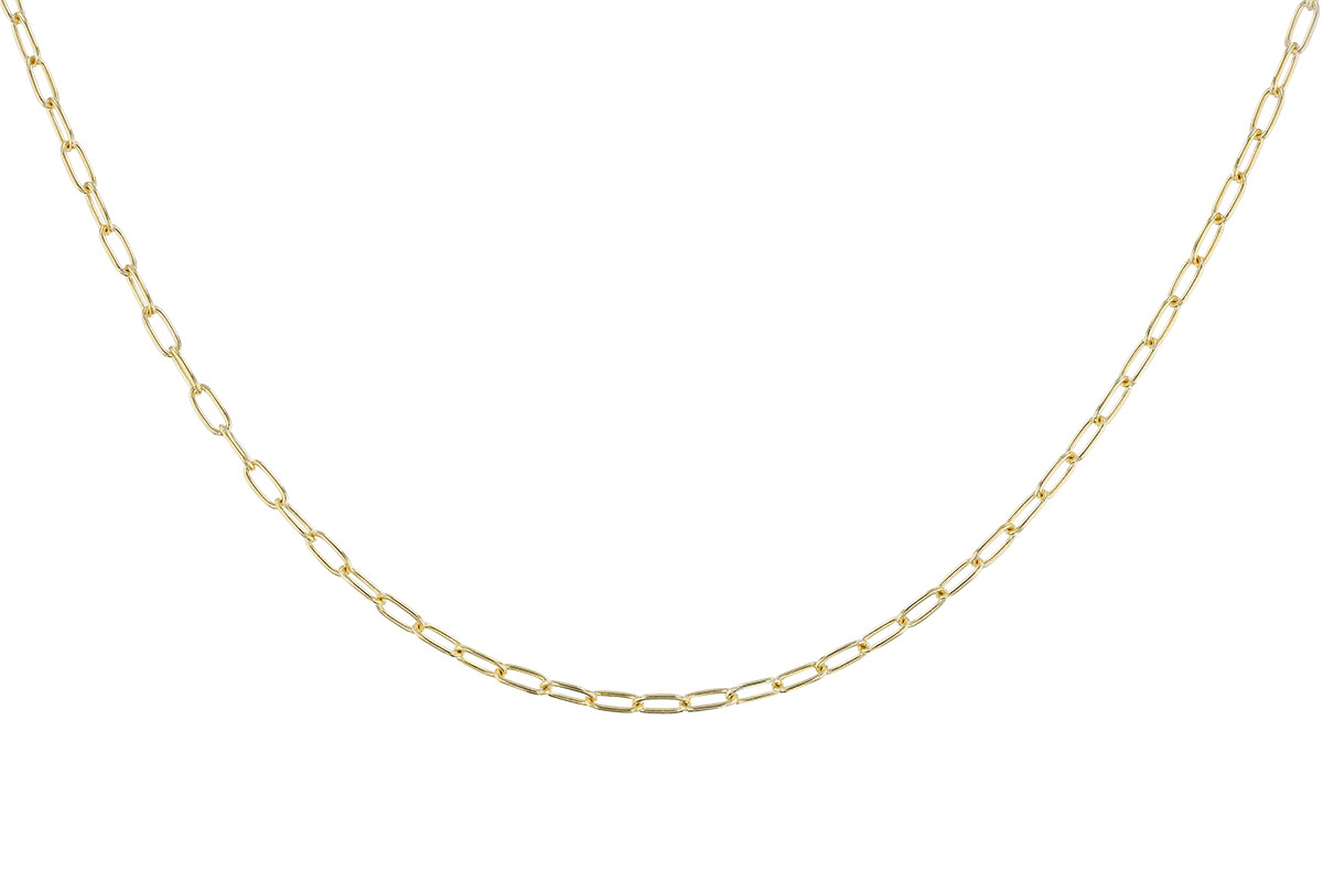 G274-33242: PAPERCLIP SM (18IN, 2.40MM, 14KT, LOBSTER CLASP)