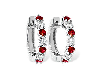 A001-57751: EARRINGS .64 RUBY 1.05 TGW