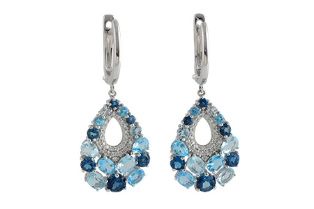 A187-98706: EARR 4.01 BLUE TOPAZ 4.24 TGW