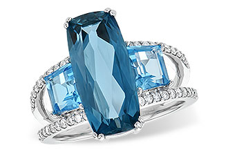 A190-69588: LDS RG 6.40 TW BLUE TOPAZ 6.67 TGW