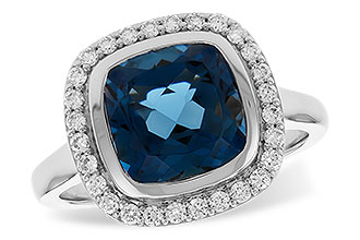 C274-34124: LDS RG 3.85 LONDON BLUE TOPAZ 4.15 TGW (9MM LBT)