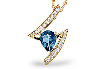 L275-19578: NECK 1.04 LONDON BLUE TOPAZ 1.23 TGW (8x6MM)